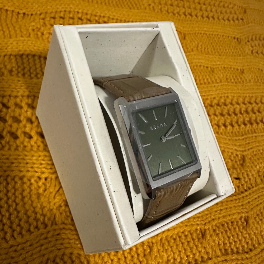 Breda Virgil Tank Brown Watch